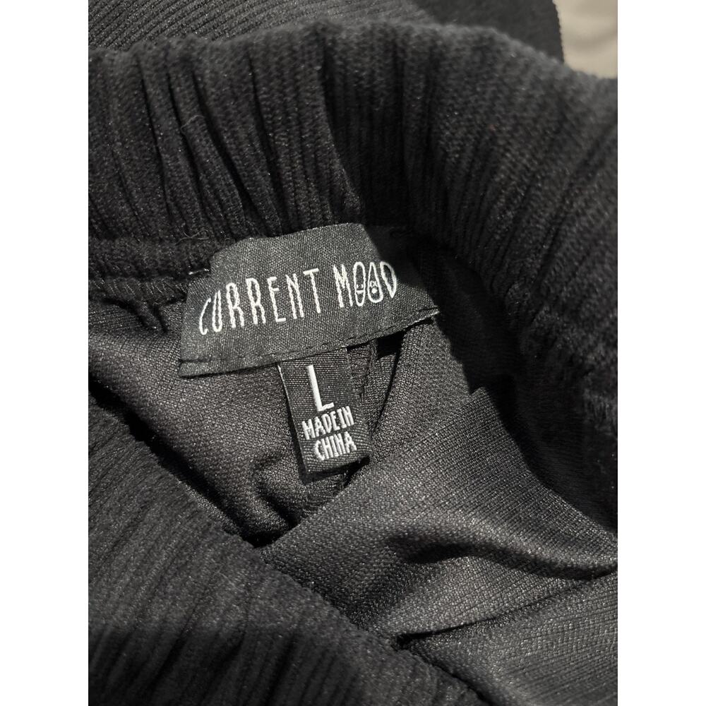 Current Mood Dolls Kill Flare Leg Pants Size Large Black Whimsigoth Corduroy - Picture 3 of 4